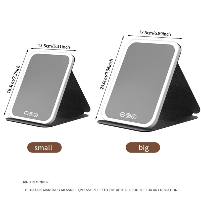 Dimmable LED Makeup Mirror with Touch Screen Convenience - Smarsty