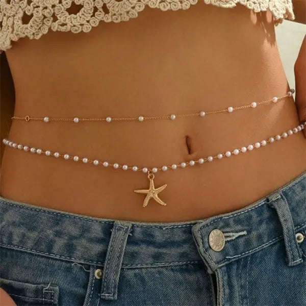 Minimalist Double Layer Metal Belly Chain for Summer - Smarsty