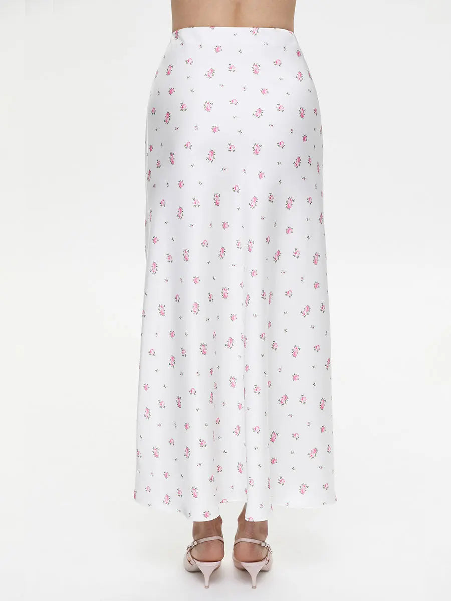 Tossy Summer Printed Fashion Long Skirt For Women High Waist Contrast Patchwork Slim Elegant Party Looks Ladies Y2k Maxi Skirt - Smarsty