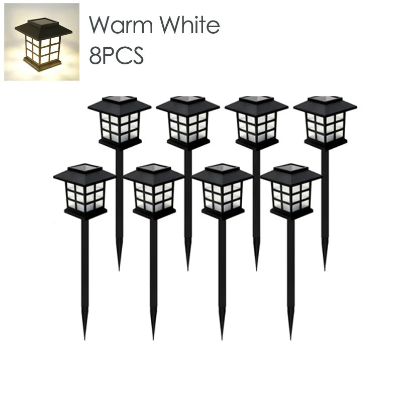 8pcs Waterproof Solar Garden Pathway Lights for Outdoor Decor - Smarsty