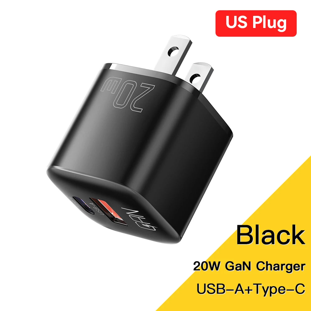 GaN USB C RapidCharge 20W PD Charger for iPhone iPad - Smarsty