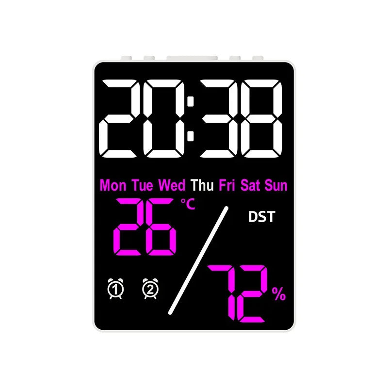 Multifunctional Digital Alarm Clock with Humidity Display - Smarsty