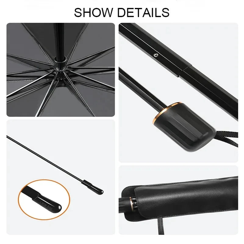 Car Sunshade Umbrella Windshield Folding Front Parasol Umbrella Type Sun Shade for Car Window Summer Sun Protection Accessories - Smarsty