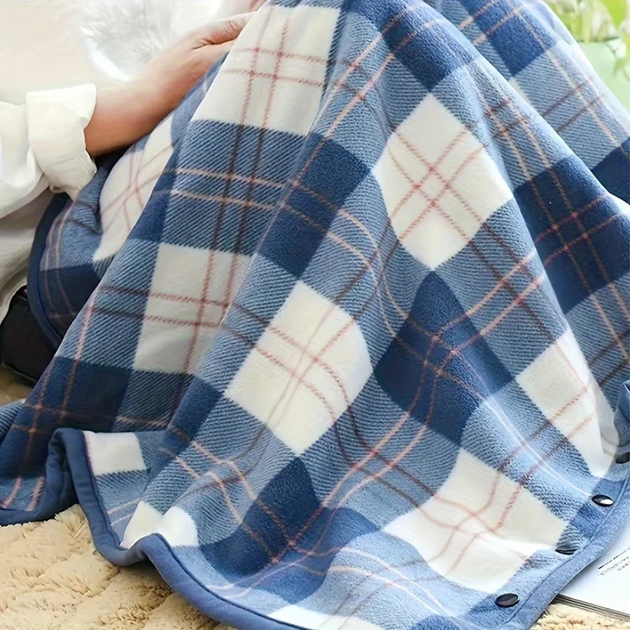 Wearable Flannel Shawl Blanket for Cozy Comfort - Smarsty