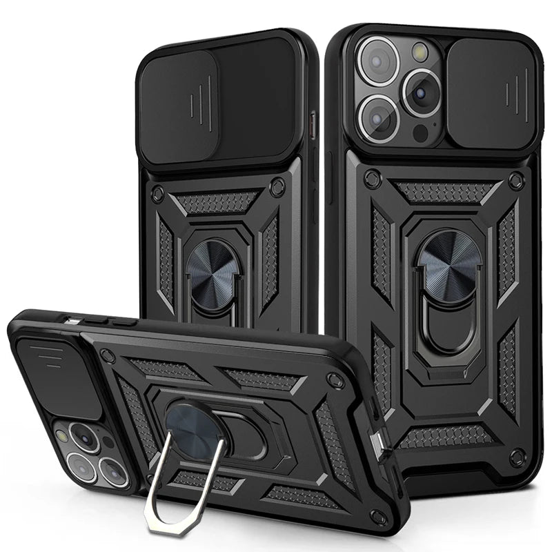 Rugged IPhone Defender Case With Camera Lens Protector - Smarsty