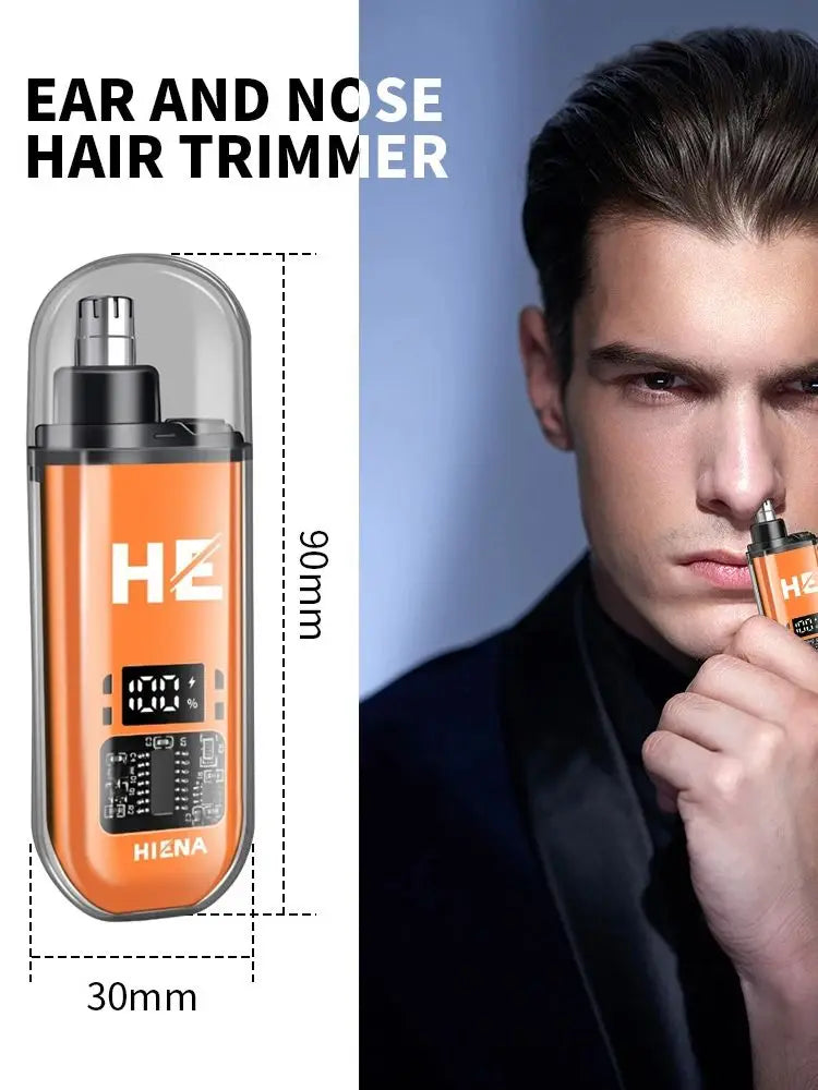 Nose Clippers Facial Hair Trimmer Digital Display Rechargeable Nose Trimmer Gift for Boyfriend Father Birthday