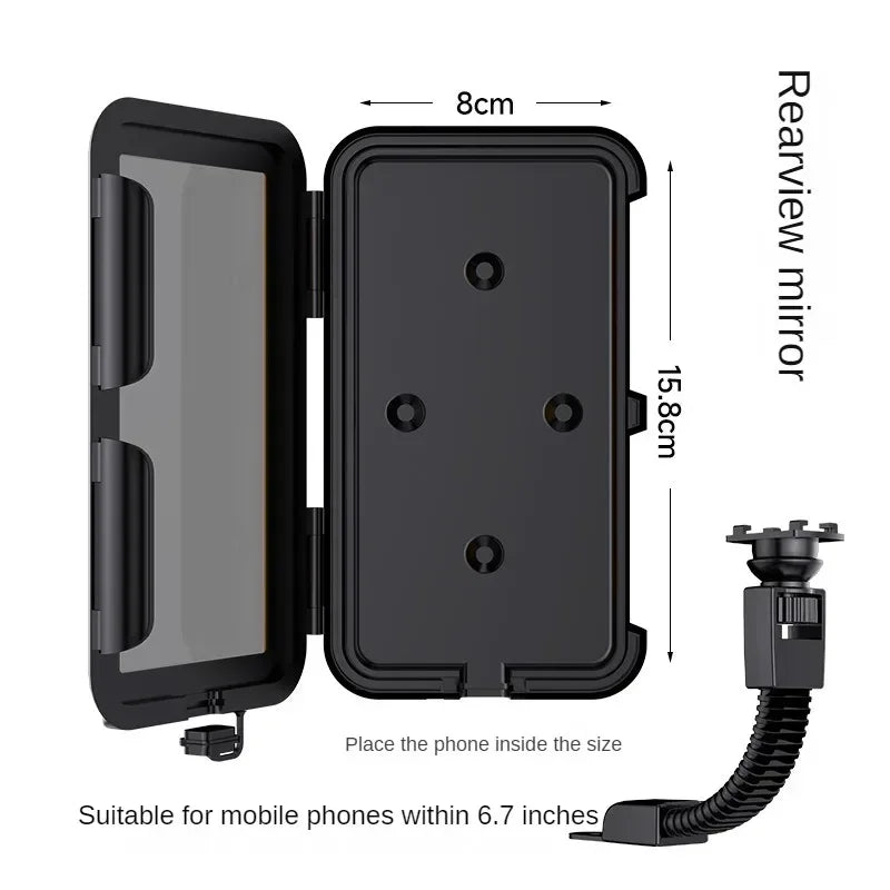 Waterproof Motorcycle Phone Holder Mount On Handlebar - Smarsty