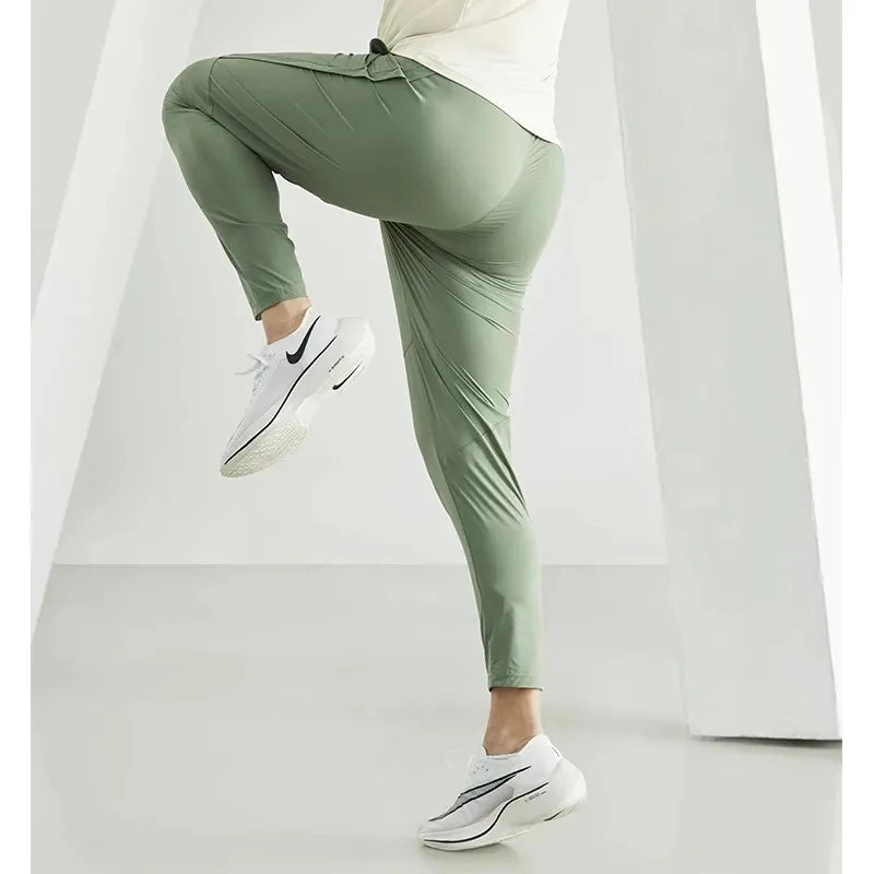 Men's Running Pants Sportswear Jogging Sweatpants Quick Dry Thin Tracksuit Elastic Gym Fitness Trousers Training Sport Pants Men - Smarsty