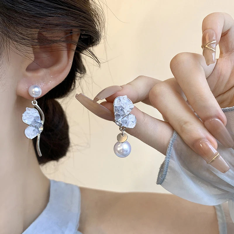 Y2K Pink Heart Star Tassel Earrings for Trendy Kpop Style - Smarsty