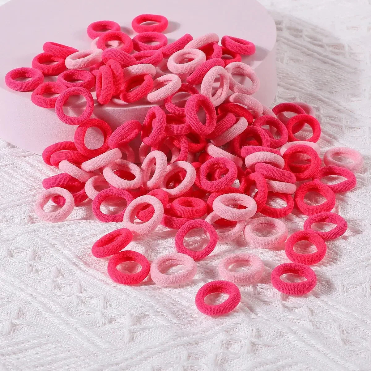 100 Pack Nylon Hair Ties Colorful Elastic Ponytail Bands - Smarsty