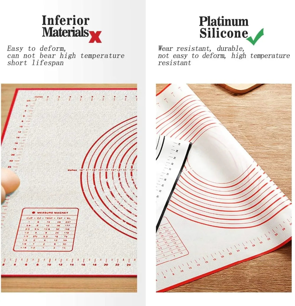 Non-Stick Silicone Baking Mat for Easy Dough Preparation - Smarsty