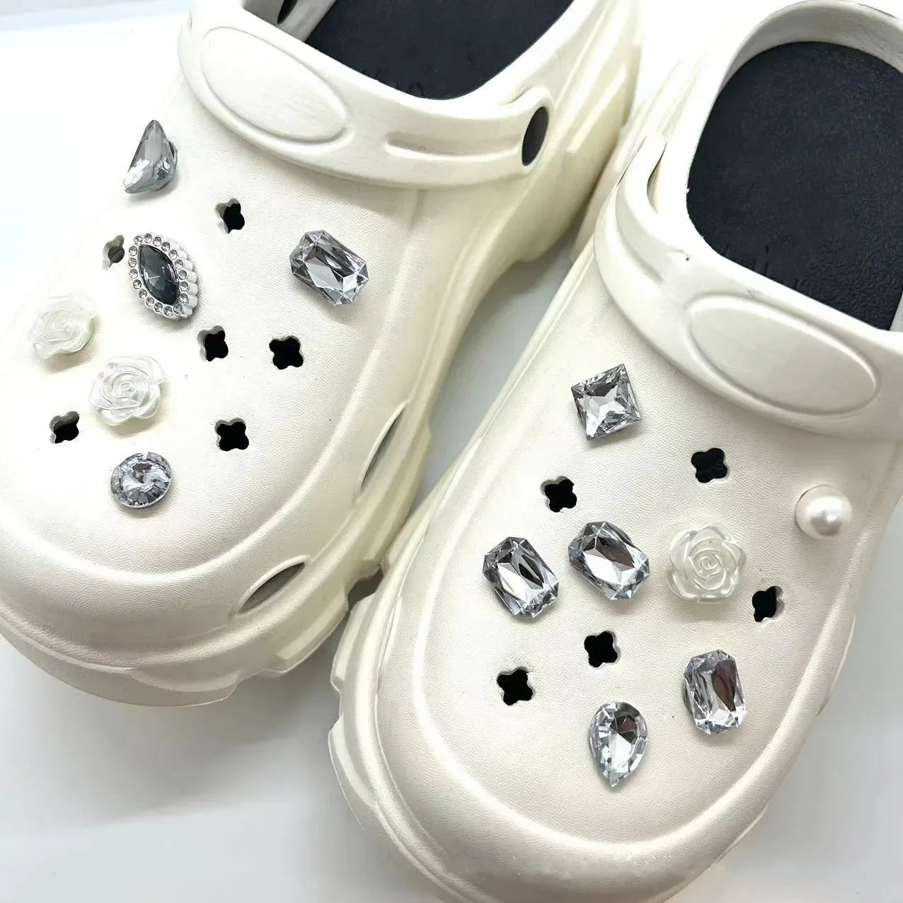 Shoe Charms for DIY Colored Diamond Crystal Shoe Buckle Decoration for Shoe Charm Accessories Kids Party Gift Shoes Decorations - Smarsty