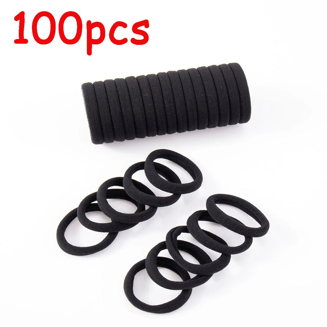 High Elastic Nylon Hair Bands 100 Pack Soft No Damage - Smarsty