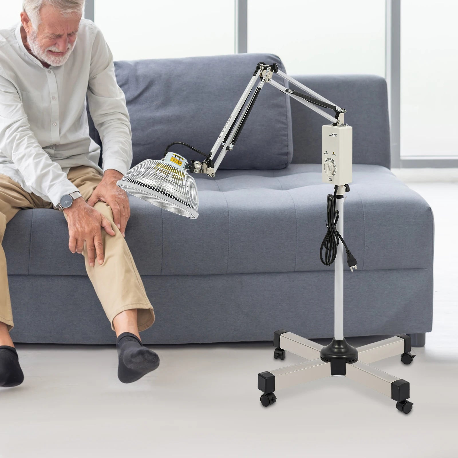 250W Acupuncture Mineral Lamp, Infrared Lamp for Body Face Pain Adjustable Circulation Pain Relief Heating Device,Infrared Light