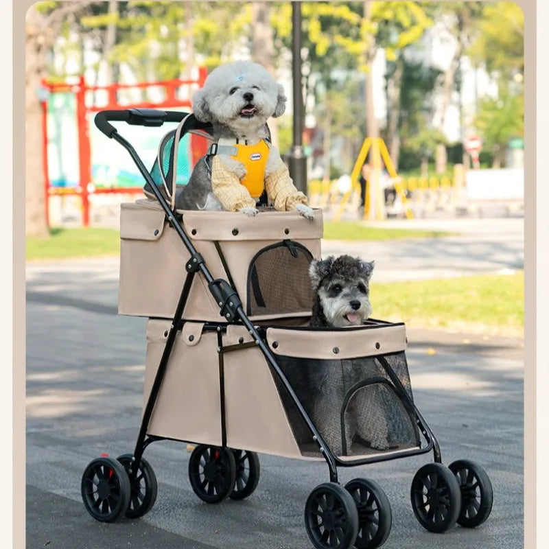 Double Pet Stroller for Small and Medium Dogs - Smarsty