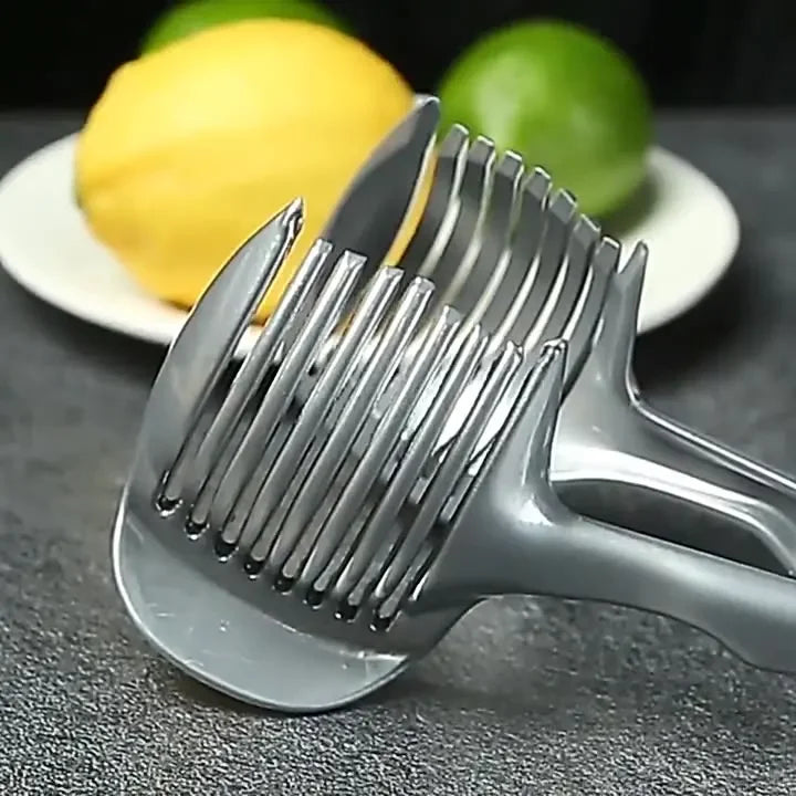 Stainless Steel Kitchen Handheld Orange Lemon Slicer Tomato Cutting Clip Fruit Slicer Onion Slicer KitchenItem Cutter Accessorie by Smarsty