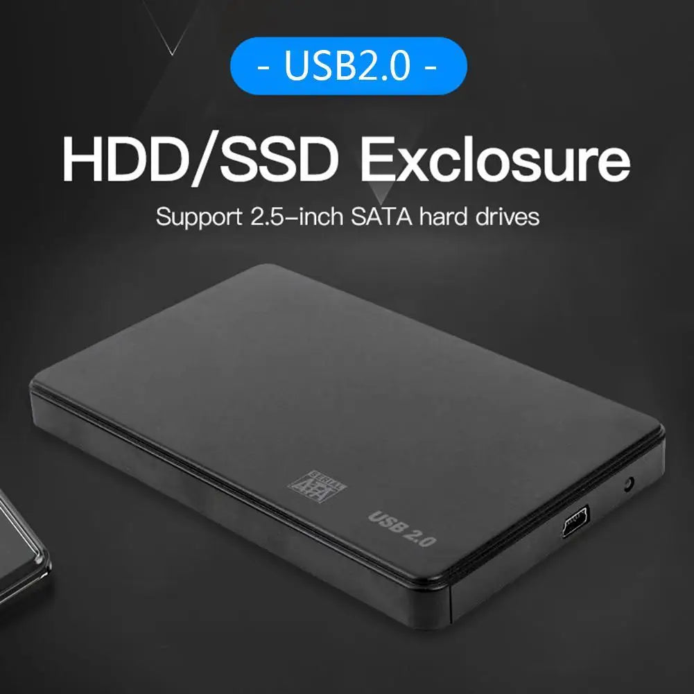 Plastic 3TB USB 2.0/3.0 Hard Disk HD Enclosure Super Speed for Windows Enclosure 2.5 inch SATA SSD HDD Mobile Case