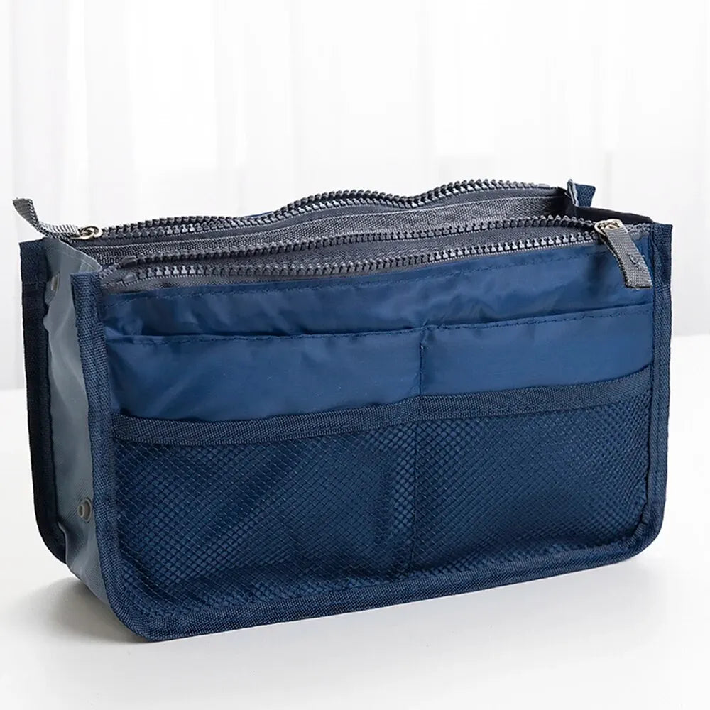 Multi Functional Large Capacity Makeup Bag Portable Double Zipper Toiletries Travel Storage Bag Mommy Bag Multi Pocket Cosmetic - Smarsty
