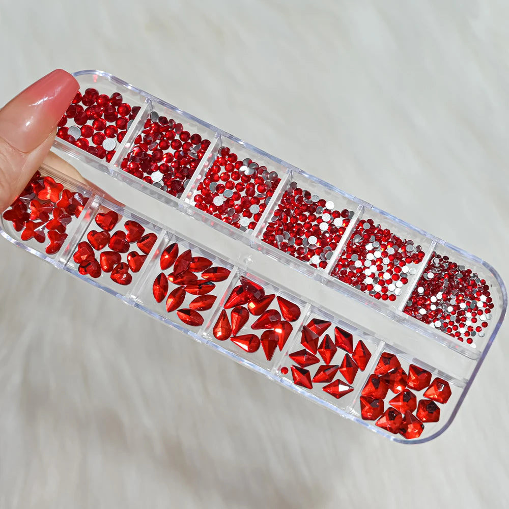 Mixed Nail Rhinestones with Shiny Clear Colors for Stunning Nail Art - Smarsty
