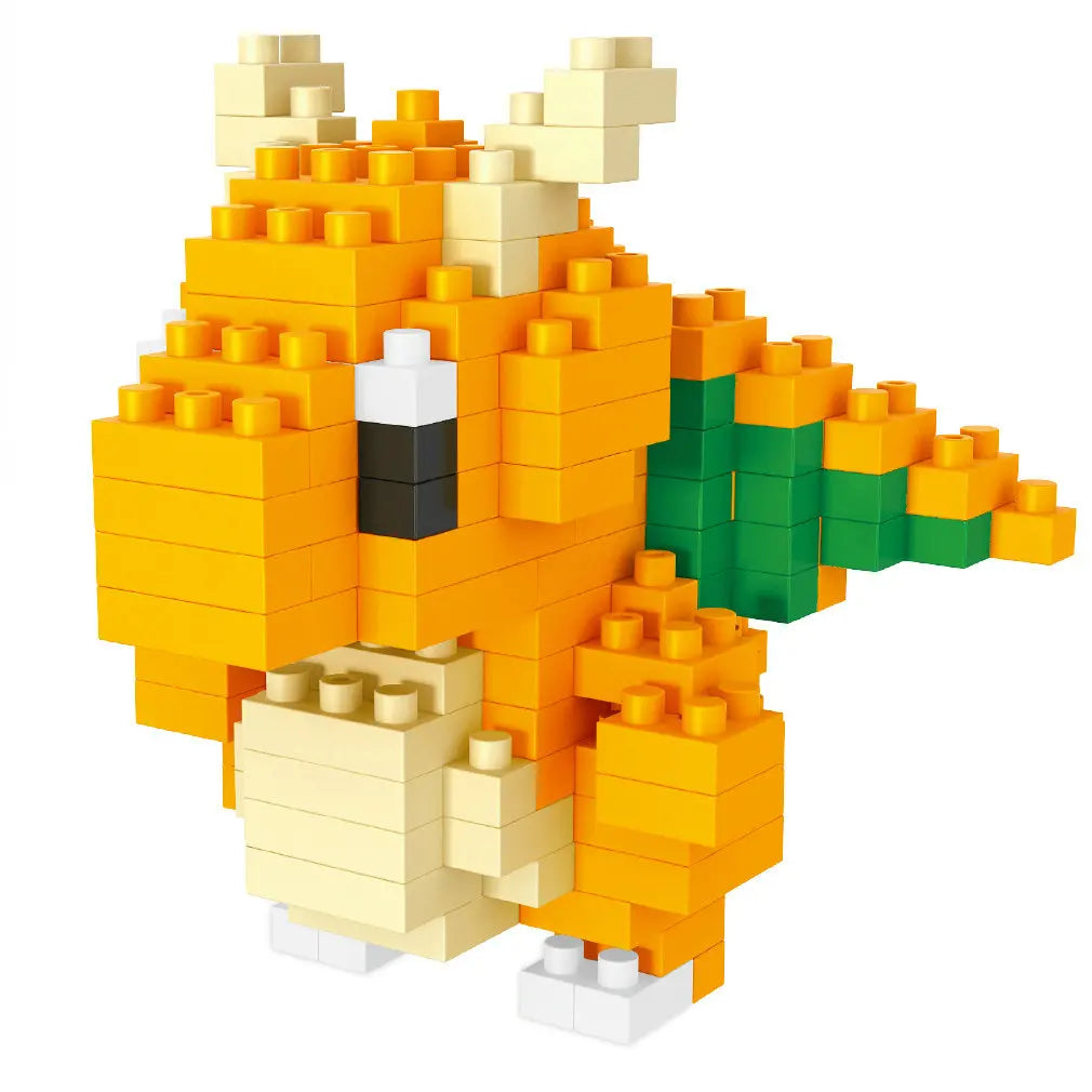 DIY Pokemon Blocks Small Cartoon Mini Building Block Pikachu Charizard Eevee Mewtwo Anime Assemble Action Model Dolls Toys by Smarsty