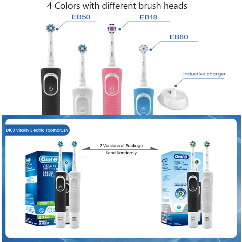 Oral B D100 Electric Toothbrush for Deep Cleaning - Smarsty