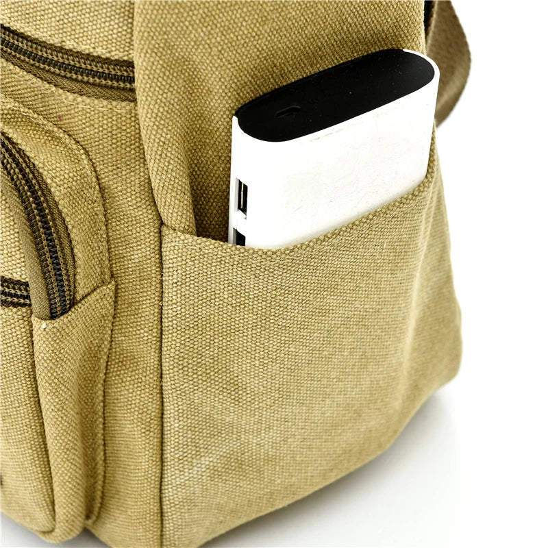 Premium Canvas Crossbody Bag For Men Luxury Messenger - Smarsty