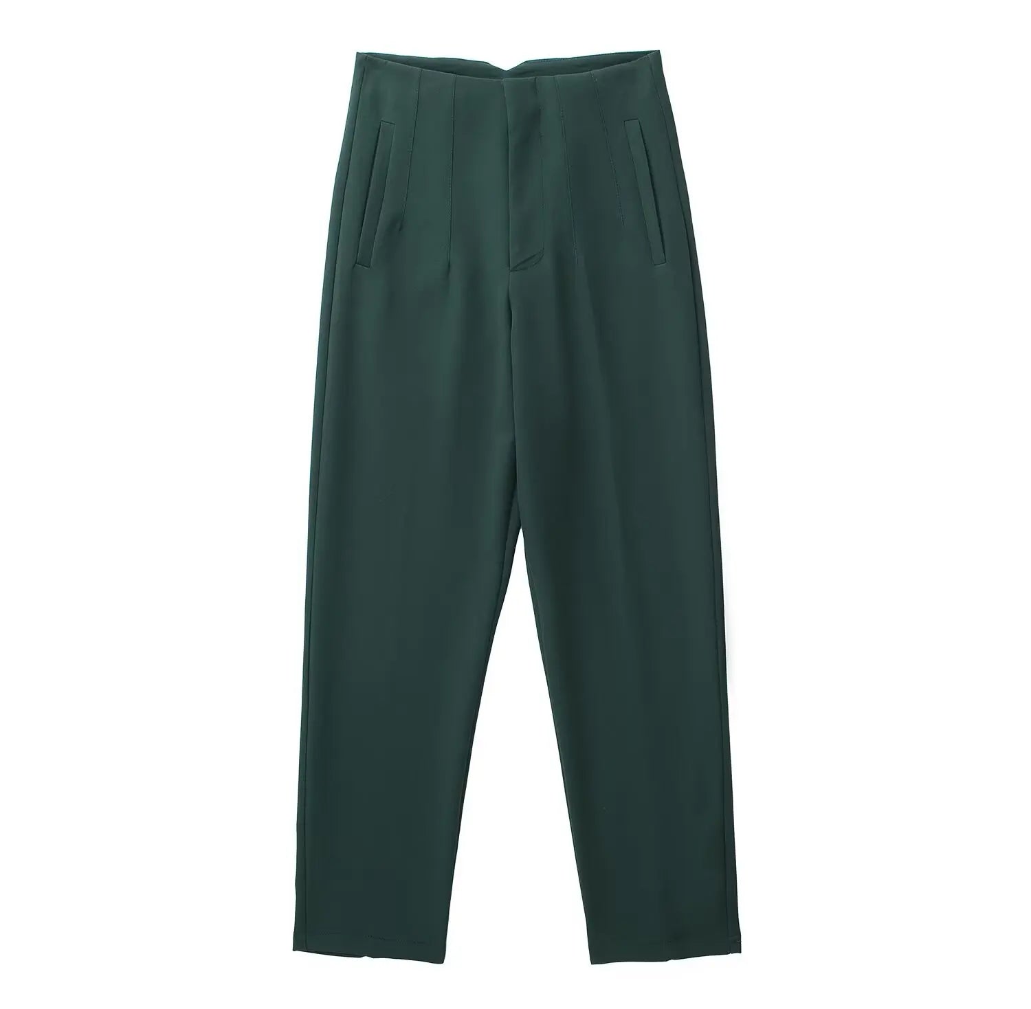 TRAFZA Women Elegant Solid Pencil Pants High Waist Pant For Women Casual Streetwear Woman Trousers Office Wear Chic Pant - Smarsty