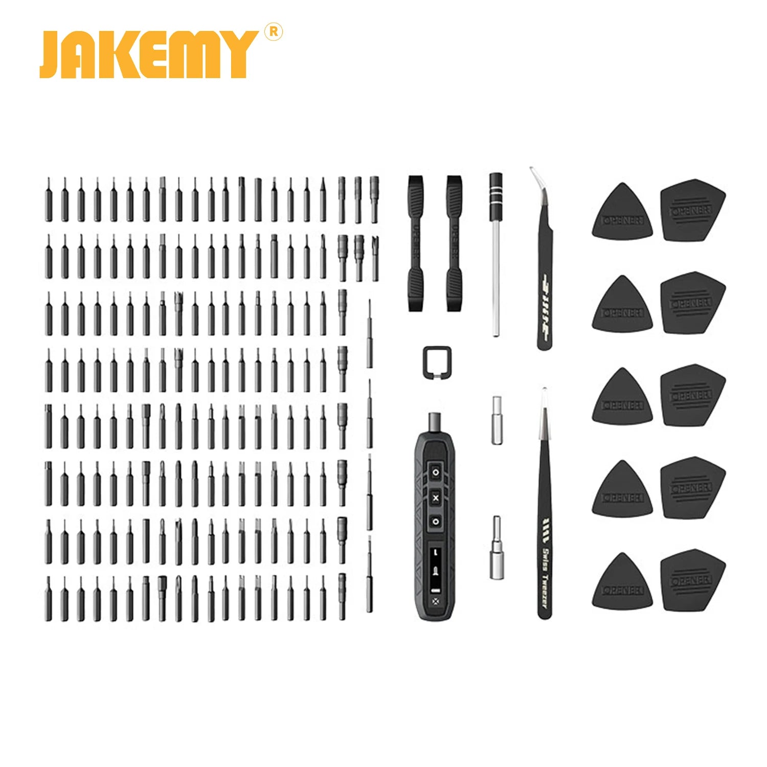 JAKEMY 180In1 Precision Screwdriver Set with Magnetic Bits - Electric or Manual Version Optional for Laptop/Phone/Glasses Repair
