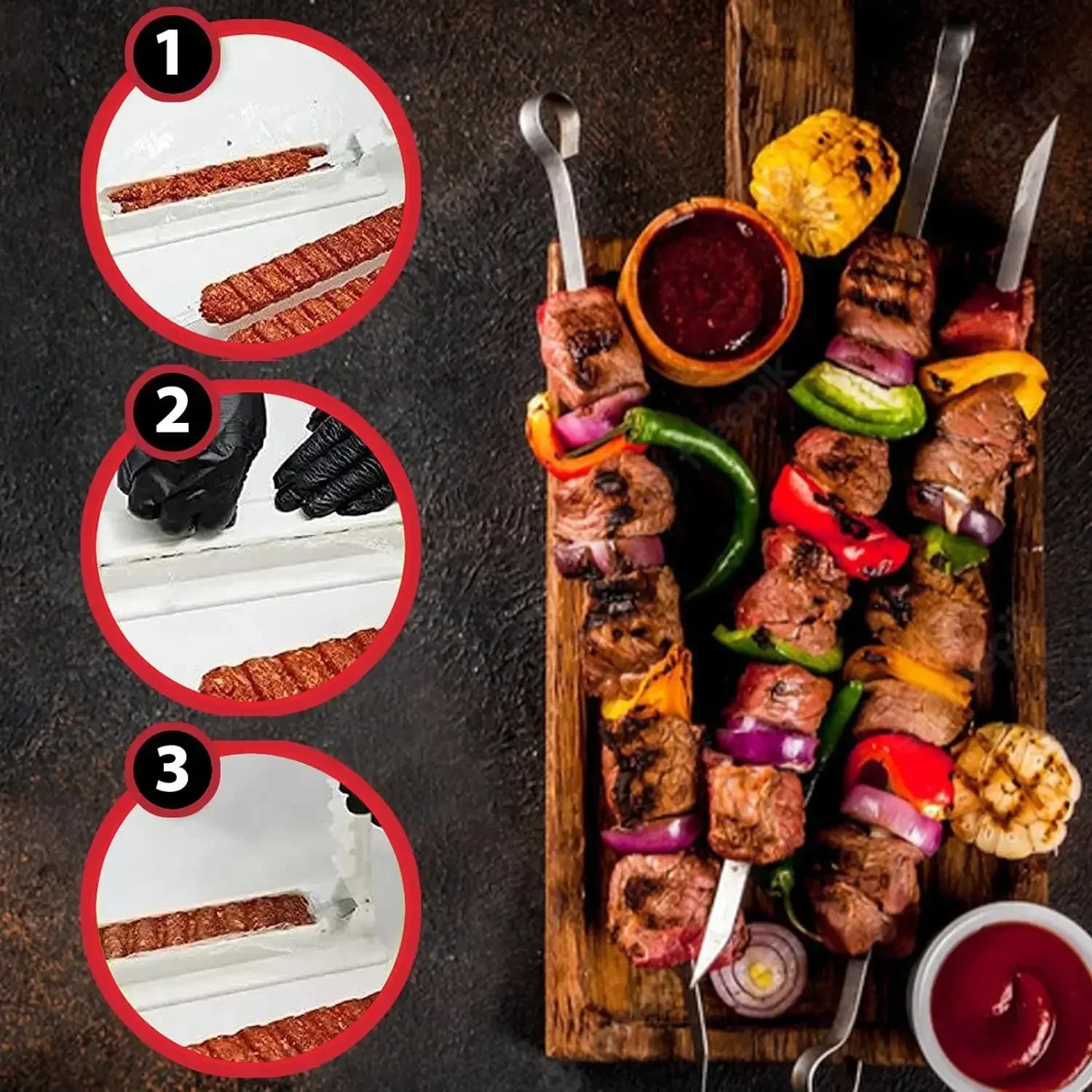 Manual Kebab Maker Tool for Easy BBQ Skewers - Smarsty
