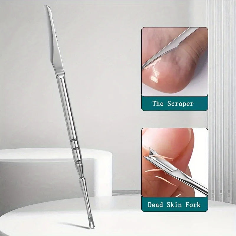 Stainless Steel Cuticle Remover Set for Manicure and Pedicure - Smarsty