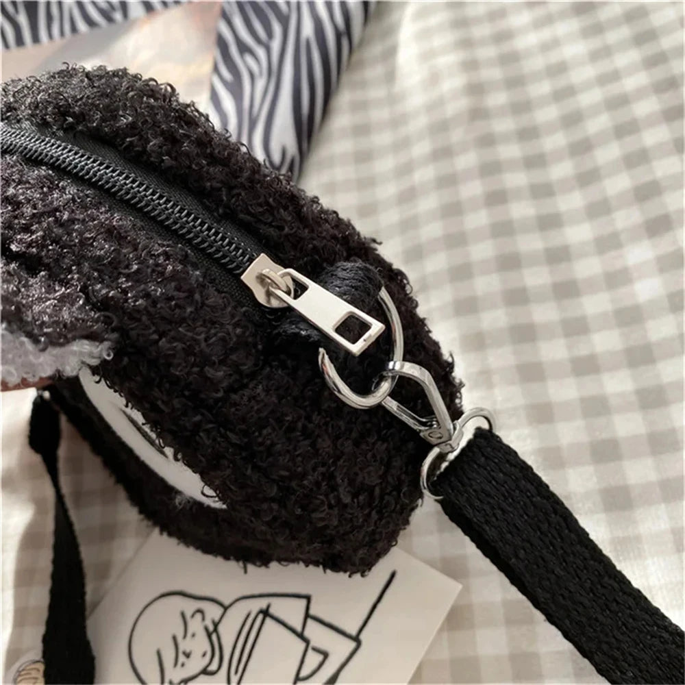 Japanese Kawaii Plush Compact Crossbody Bag For Women - Smarsty