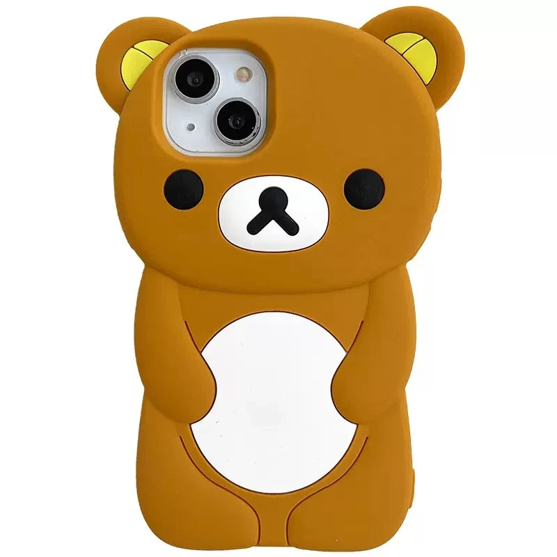 Smarsty Bear Themed Silicone Phone Case Soft Grip Protection -