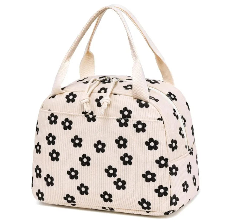 Corduroy Insulated Lunch Bag For Kids Thermal Cooler - Smarsty