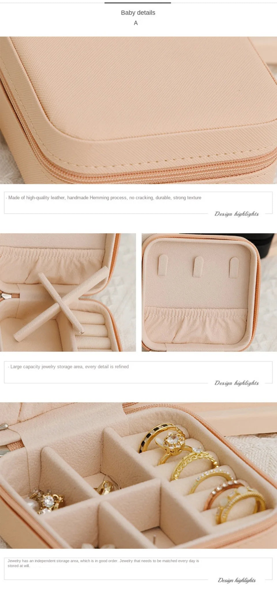 Portable Jewelry Organizer Case for Travel Storage - Smarsty