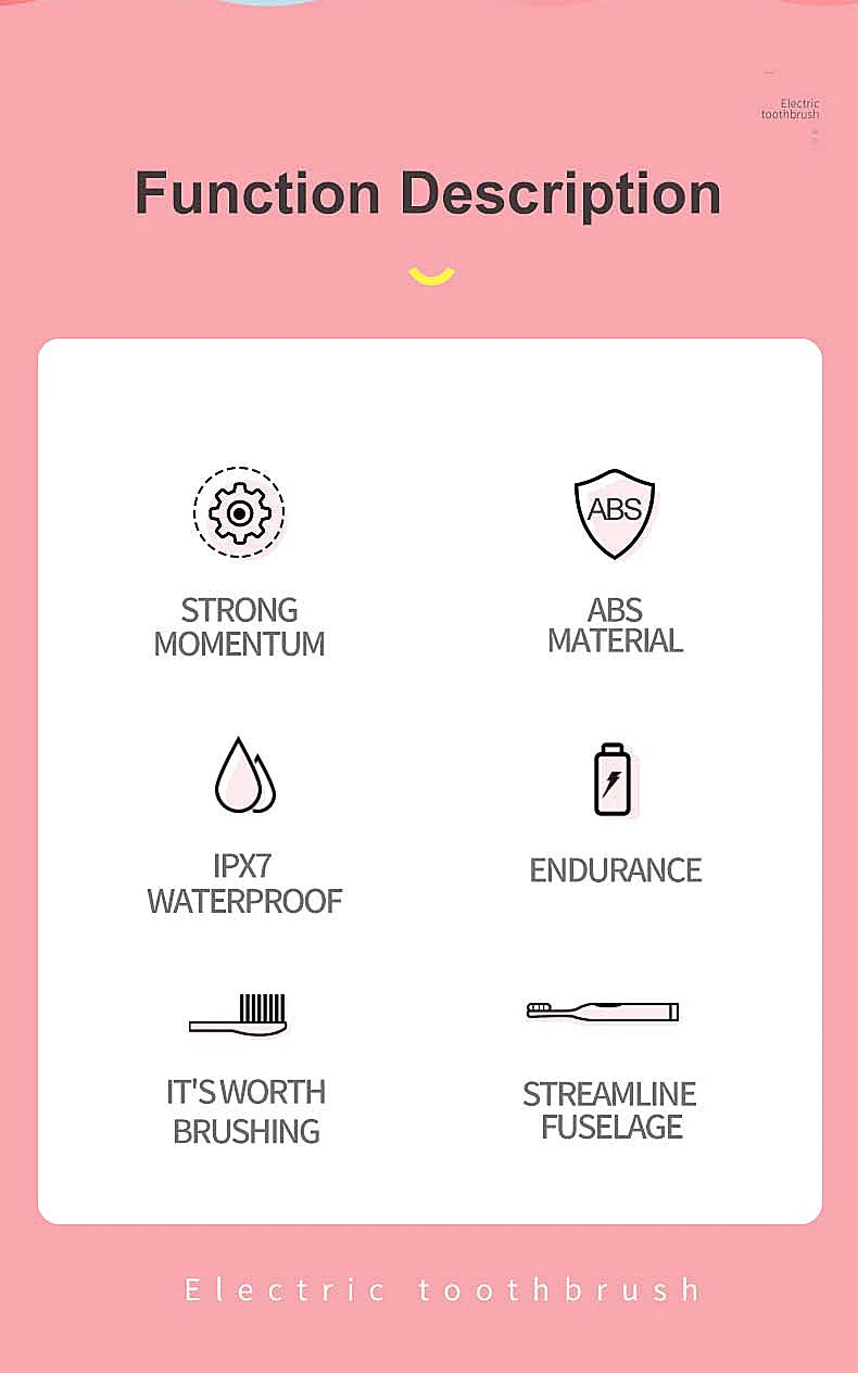 Children's Electric Toothbrush with Sonic Cleaning Feature - Smarsty