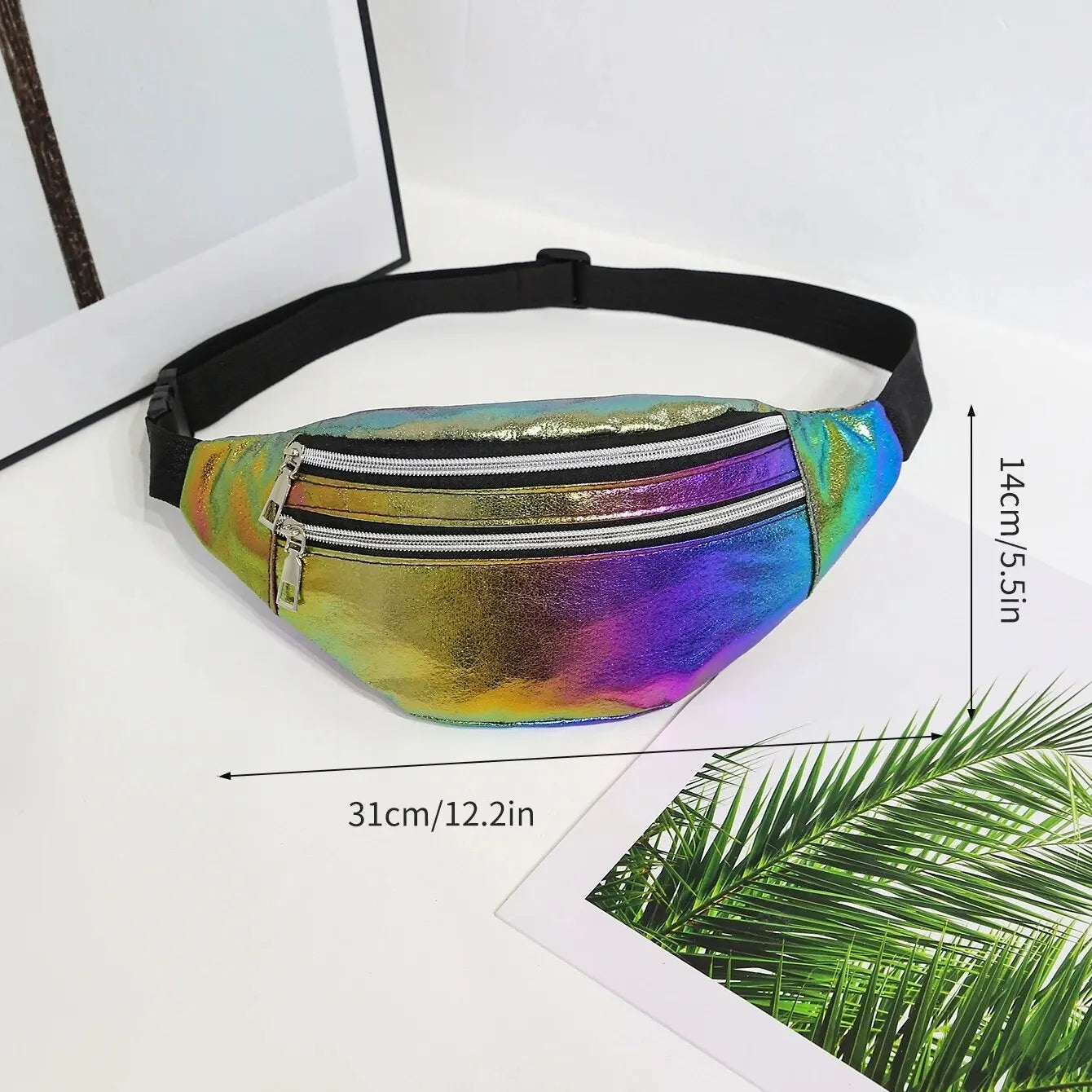 Holographic Fanny Pack Waist Bag For Travel And Beach - Smarsty