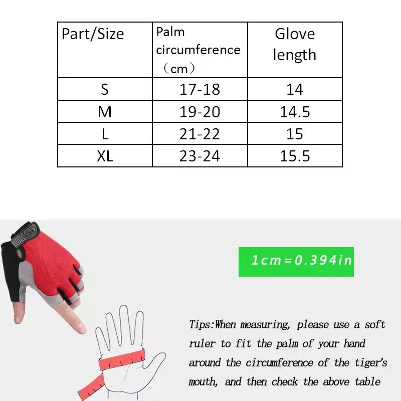 Breathable Anti Slip Half Finger Cycling Gloves for Men and Women - Smarsty