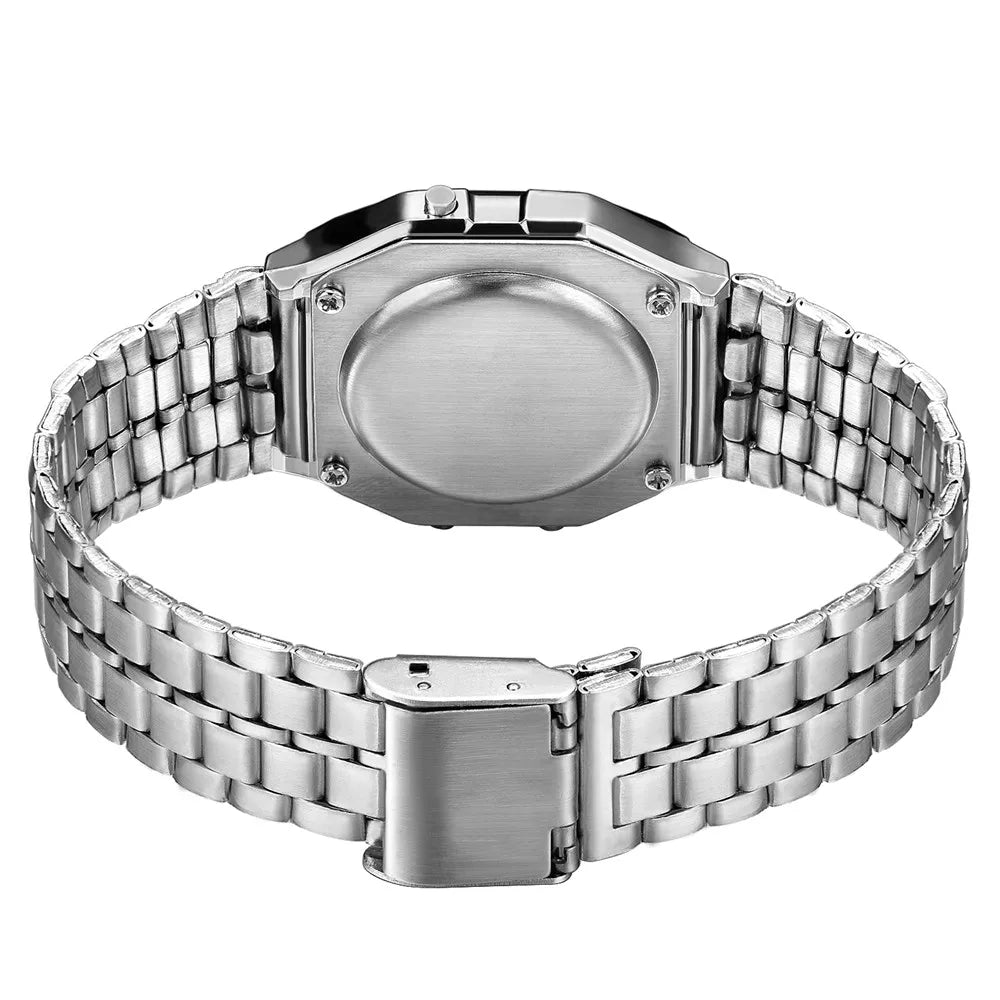 Luxury LED Digital Watch for Men Stainless Steel - Smarsty
