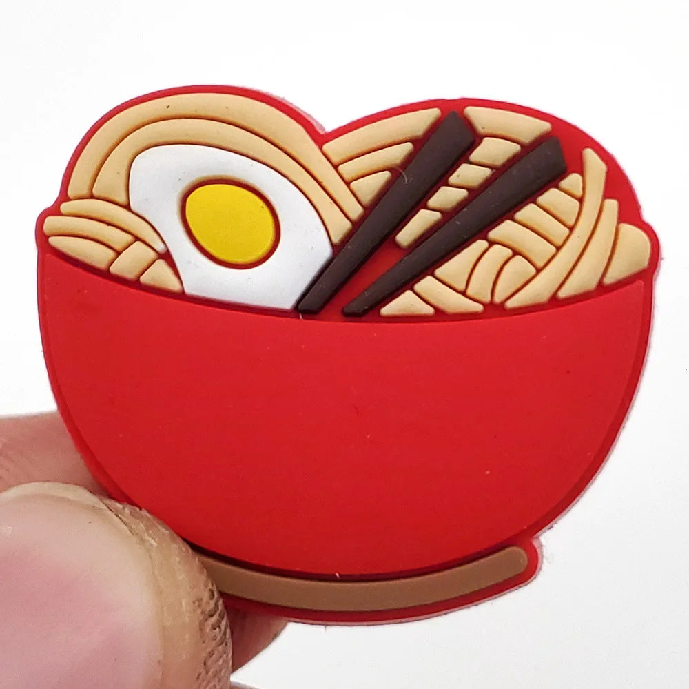 20pcs Food Series Cake Pizza PVC Shoe Charms Accessories Clogs Bubble Slides Sandals Shoe Buckles Decorations Pins Kids Gifts