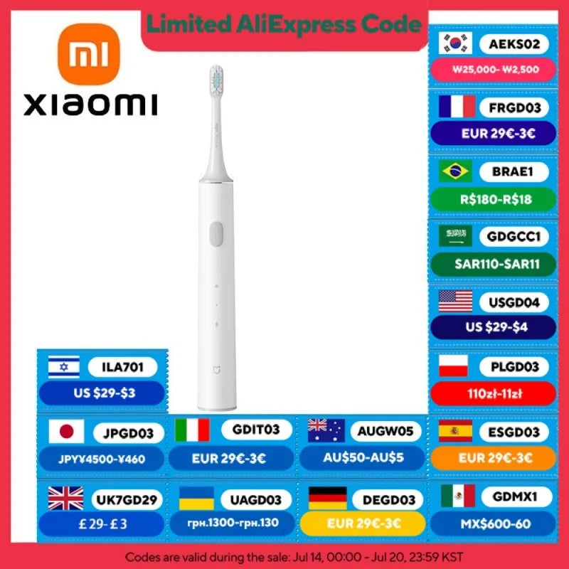 Xiaomi Mijia T300 Sonic Electric Toothbrush with 25 Days Battery Life - Smarsty