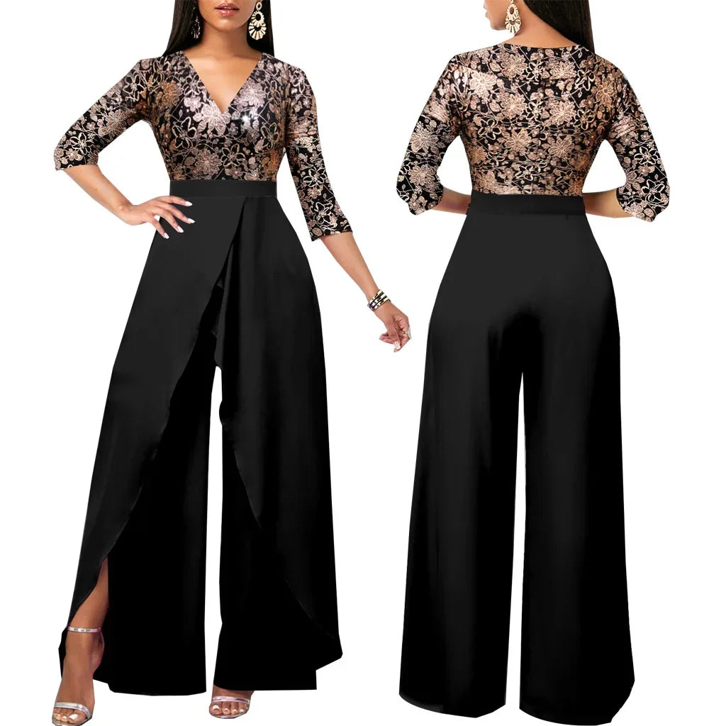 Women Dress Elegant Flower Party Dress Off the Shoulder Short Sleeve Slit Maxi Long Dresses for Woman