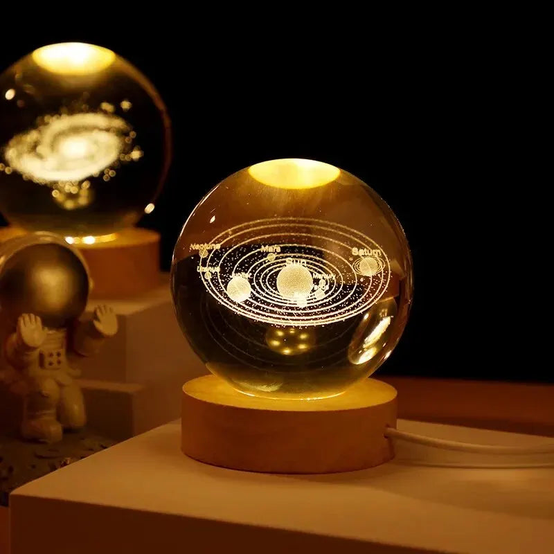 Galaxy Crystal Ball LED Night Light for Home Decor - Smarsty