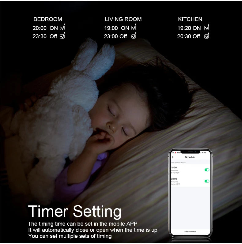 Tuya Smart Touch Switch No Neutral Wire Compatible with Alexa - Smarsty