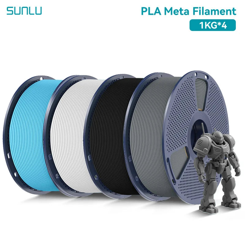 SUNLU PLA Meta 3D Printer Filament 4KG 1KG/Roll 175MM Tolerances +/-0.02MM Filament Fast Shipping 2-7 Days