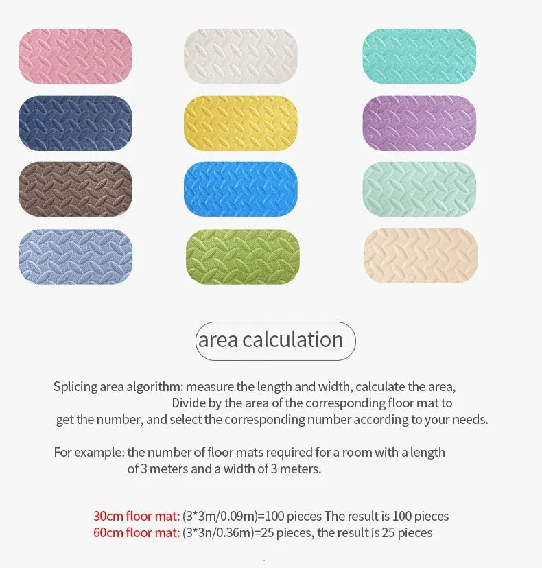 8-16PCS Baby Play Mats EVA Foam Puzzle Mat Children Room Activities Mat For Baby Interlock Floor Carpet 30*30CM by Smarsty