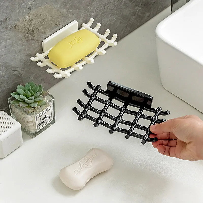 Wall Mounted Soap Dish With Drainage Shelf For Elegant Bathrooms - Smarsty