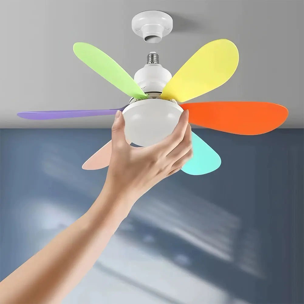 Screw in Ceiling Fan in Light Socket with Remote Ceiling Fan with Light for Bedroom Kitchen Living Room