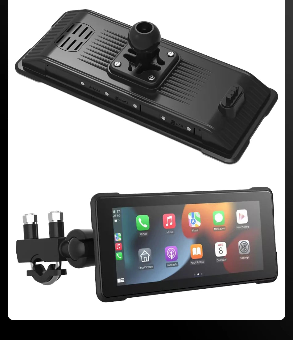 Portable Motorcycle Navigation Display CarPlay Android Auto - Smarsty