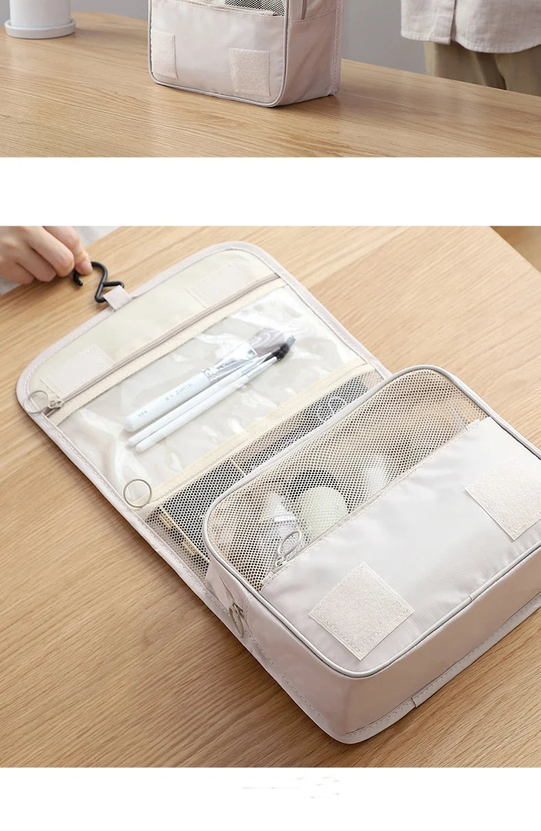 Waterproof Travel Makeup Bag Organizer For Women With Hook - Smarsty
