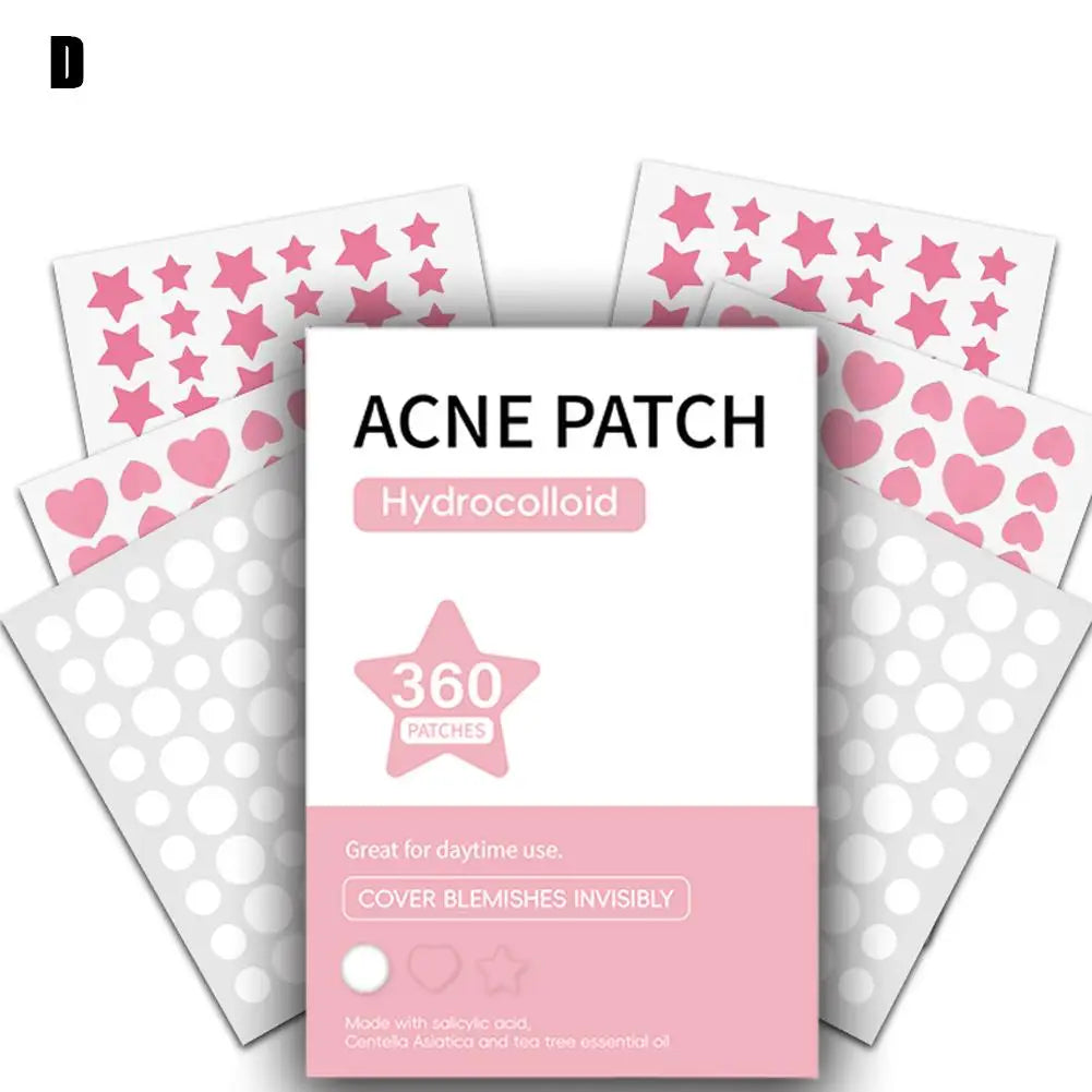 360 Pcs Colorful Hydrocolloid Acne Patches for Quick Healing - Smarsty